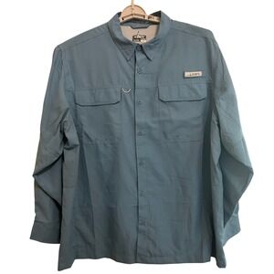 Habit Fishing Shirt Mens 2XL Bluestone UPF Ventilated Long Sleeve